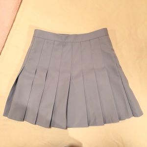 Pale blue pleated skirt